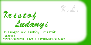 kristof ludanyi business card
